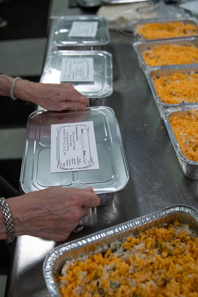 Labeling trays so every meal is ready to grab and go